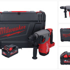 Marteau combiné à batterie Milwaukee M18 ONEFHX-801X 18 V 2,5 J SDS-Plus brushless + 1x batterie 8,0 Ah + boîtier HD - sans chargeur