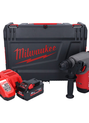 Marteau combiné à batterie Milwaukee M18 ONEFHX-801X 18 V 2,5 J SDS-Plus brushless + 1x batterie 8,0 Ah + chargeur + boîtier HD