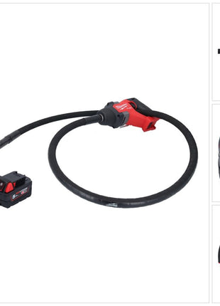 Vibrateur à béton sur batterie Milwaukee M18 FCVN24-501 18 V 2,4 m sans balais + 1x batterie 5,0 Ah - sans chargeur