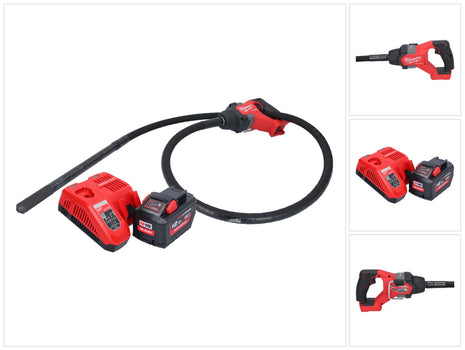 Milwaukee M18 FCVN24-121 Akumulatorowy wibrator do betonu 18 V 2,4 m bezszczotkowy + 1x akumulator 12,0 Ah + ładowarka