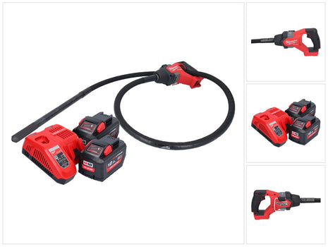 Milwaukee M18 FCVN24-122 Akumulatorowy wibrator do betonu 18 V 2,4 m bezszczotkowy + 2x akumulator 12,0 Ah + ładowarka