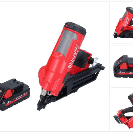 Milwaukee M18 FFN-301 gwoździarka akumulatorowa 18 V 50 - 90 mm bezszczotkowa + 1x akumulator 3,0 Ah - bez ładowarki