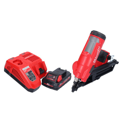 Milwaukee M18 FFN-301 gwoździarka akumulatorowa 18 V 50 - 90 mm bezszczotkowa + 1x akumulator 3,0 Ah + ładowarka