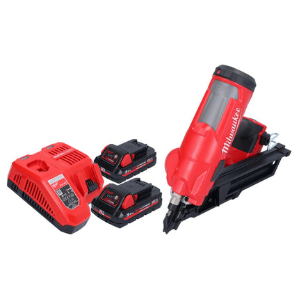Milwaukee M18 FFN-302 gwoździarka akumulatorowa 18 V 50 - 90 mm bezszczotkowa + 2x akumulator 3,0 Ah + ładowarka