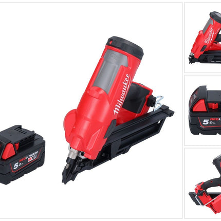 Milwaukee M18 FFN-501 gwoździarka akumulatorowa 18 V 50 - 90 mm bezszczotkowa + 1x akumulator 5,0 Ah - bez ładowarki