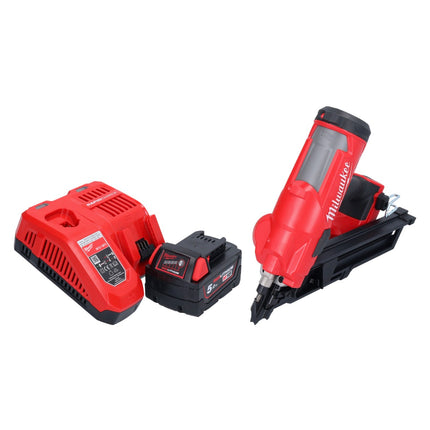 Milwaukee M18 FFN-501 gwoździarka akumulatorowa 18 V 50 - 90 mm bezszczotkowa + 1x akumulator 5,0 Ah + ładowarka