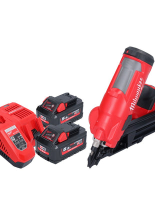 Clavadora a batería Milwaukee M18 FFN-552 18 V 50 - 90 mm sin escobillas + 2x baterías 5,5 Ah + cargador