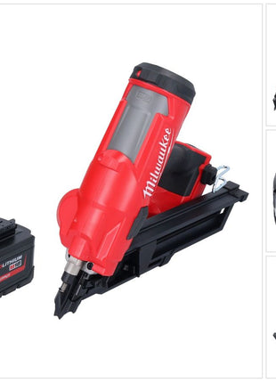 Clavadora a batería Milwaukee M18 FFN-801 18 V 50 - 90 mm sin escobillas + 1x batería 8,0 Ah - sin cargador