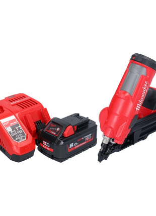 Milwaukee M18 FFN-801 Cloueur sans fil 18 V 50 - 90 mm Brushless + 1x batterie 8,0 Ah + chargeur