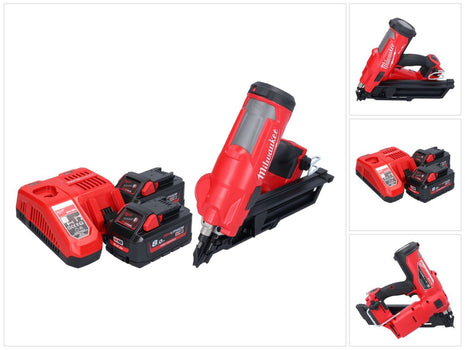 Milwaukee M18 FFN-802 Akku Nagler 18 V 50 - 90 mm Brushless + 2x Akku 8,0 Ah + Ladegerät