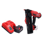 Milwaukee M18 FN16GA-401 Gwoździarka akumulatorowa 18 V 32 - 64 mm bezszczotkowa + 1x akumulator 4,0 Ah + ładowarka