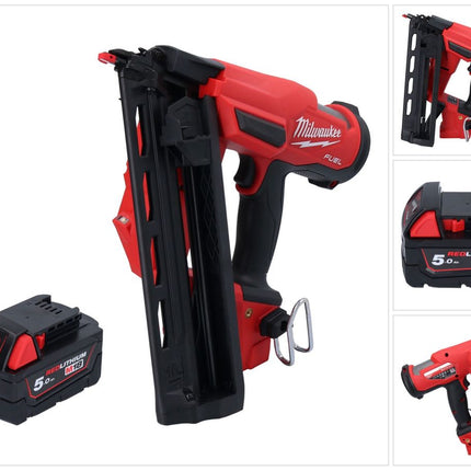 Milwaukee M18 FN16GA-501 Clavadora sin cable 18 V 32 - 64 mm sin escobillas + 1x batería 5.0 Ah - sin cargador