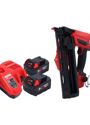 Milwaukee M18 FN16GA-502 Akku Nagler 18 V 32 - 64 mm Brushless + 2x Akku 5,0 Ah + Ladegerät