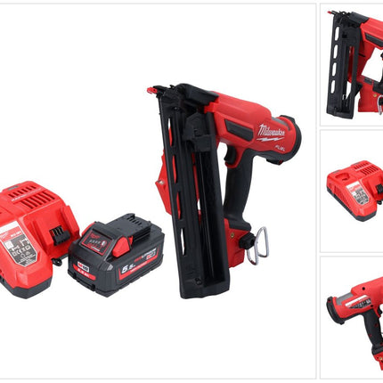 Milwaukee M18 FN16GA-551 Cordless nailer 18 V 32 - 64 mm brushless + 1x battery 5.5 Ah + charger