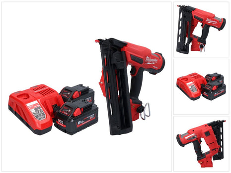 Milwaukee M18 FN16GA-802 Cordless nailer 18 V 32 - 64 mm brushless + 2x battery 8.0 Ah + charger