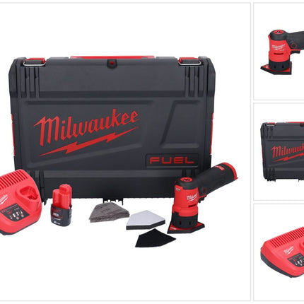 Amoladora puntual a batería Milwaukee M12 FDSS-201X 12 V 88,8 x 63,5 mm sin escobillas + 1x batería 2,0 Ah + cargador + caja HD