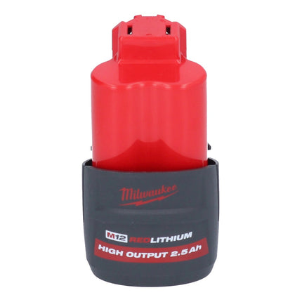 Milwaukee M12 FDSS-251X akumulatorowa szlifierka punktowa 12 V 88,8 x 63,5 mm bezszczotkowa + 1x akumulator 2,5 Ah + skrzynka HD - bez ładowarki