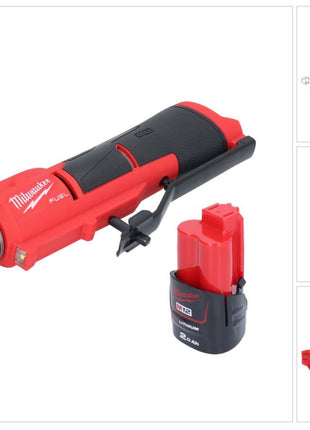 Milwaukee M12 FTB-201 Akku Reifenaufrauer 12 V 7/16" Hex Brushless + 1x Akku 2,0 Ah - ohne Ladegerät