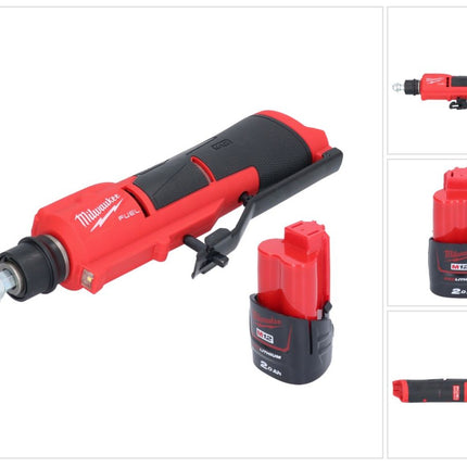 Milwaukee M12 FTB-201 Cordless Tyre Rougher 12 V 7/16" Hex Brushless + 1x rechargeable battery 2.0 Ah - without charger