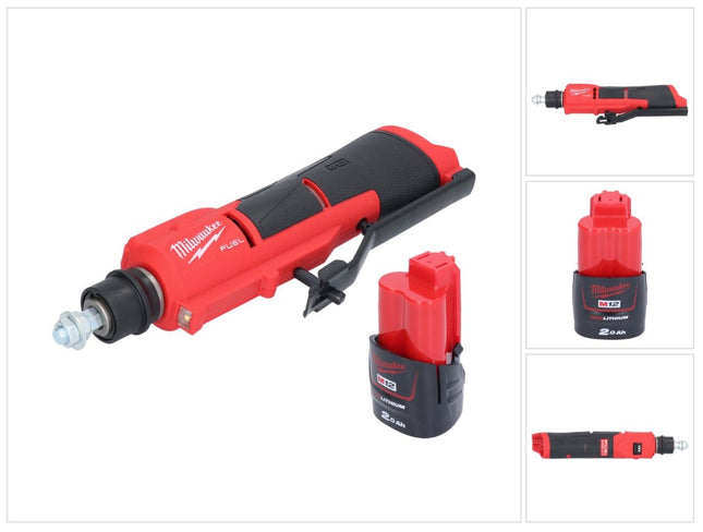 Milwaukee M12 FTB-201 Cordless Tyre Rougher 12 V 7/16" Hex Brushless + 1x rechargeable battery 2.0 Ah - without charger