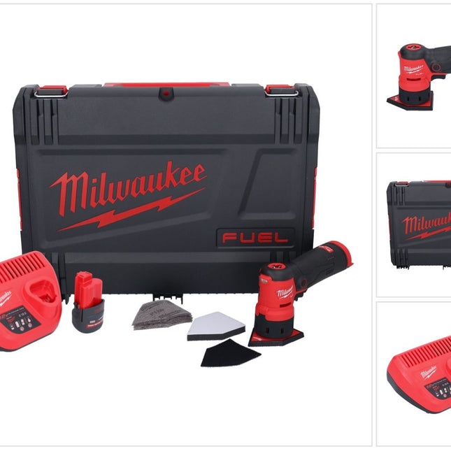 Amoladora puntual a batería Milwaukee M12 FDSS-251X 12 V 88,8 x 63,5 mm sin escobillas + 1x batería 2,5 Ah + cargador + caja HD