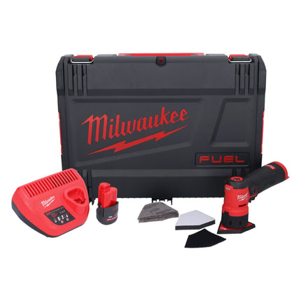 Amoladora puntual a batería Milwaukee M12 FDSS-251X 12 V 88,8 x 63,5 mm sin escobillas + 1x batería 2,5 Ah + cargador + caja HD