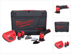 Meuleuse à pointes sur batterie Milwaukee M12 FDSS-252X 12 V 88,8 x 63,5 mm sans balais + 2x batterie 2,5 Ah + chargeur + boîtier HD