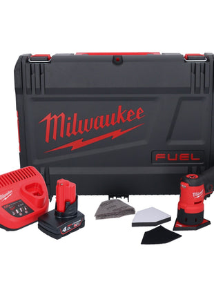 Meuleuse à pointes sur batterie Milwaukee M12 FDSS-401X 12 V 88,8 x 63,5 mm sans balais + 1x batterie 4,0 Ah + chargeur + boîtier HD