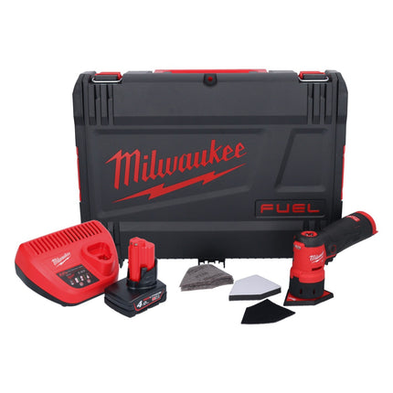 Amoladora puntual a batería Milwaukee M12 FDSS-401X 12 V 88,8 x 63,5 mm sin escobillas + 1x batería 4,0 Ah + cargador + caja HD