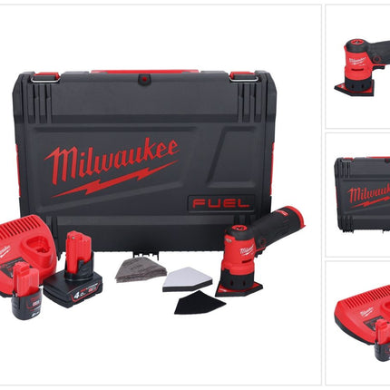 Amoladora puntual de batería Milwaukee M12 FDSS-422X 12 V 88,8 x 63,5 mm (4933479681) sin escobillas + 1x batería 2,0 Ah + 1x batería 4,0 Ah + cargador + caja HD