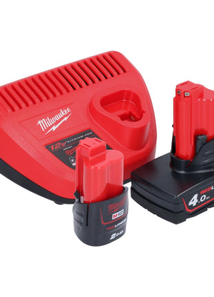 Amoladora puntual de batería Milwaukee M12 FDSS-422X 12 V 88,8 x 63,5 mm (4933479681) sin escobillas + 1x batería 2,0 Ah + 1x batería 4,0 Ah + cargador + caja HD