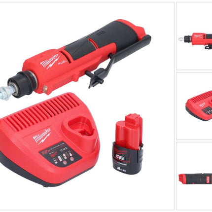 Milwaukee M12 FTB-201 Cordless Tyre Rougher 12 V 7/16" Hex Brushless + 1x rechargeable battery 2.0 Ah + charger