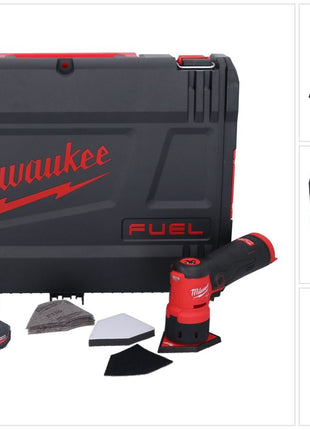 Meuleuse à pointes sur batterie Milwaukee M12 FDSS-501X 12 V 88,8 x 63,5 mm sans balais + 1x batterie 5,0 Ah + boîtier HD - sans chargeur