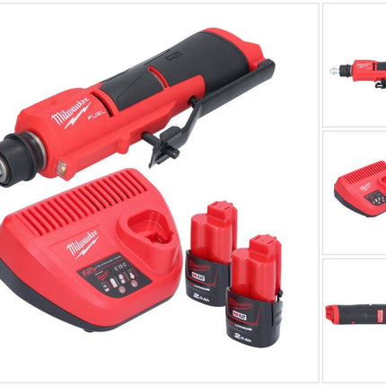 Milwaukee M12 FTB-202 Cordless Tyre Rougher 12 V 7/16" Hex Brushless + 2x battery 2.0 Ah + charger