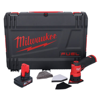 Amoladora puntual a batería Milwaukee M12 FDSS-601X 12 V 88,8 x 63,5 mm sin escobillas + 1x batería 6,0 Ah + caja HD - sin cargador