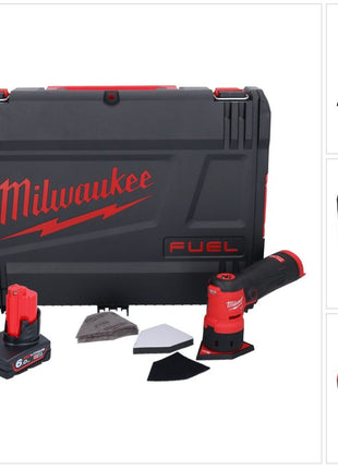 Milwaukee M12 FDSS-601X Akku Punktschleifer 12 V 88,8 x 63,5 mm Brushless + 1x Akku 6,0 Ah + Ladegerät + HD-Box