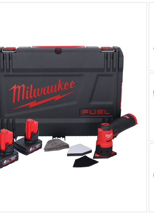 Amoladora puntual a batería Milwaukee M12 FDSS-602X 12 V 88,8 x 63,5 mm sin escobillas + 2x batería 6,0 Ah + cargador + caja HD