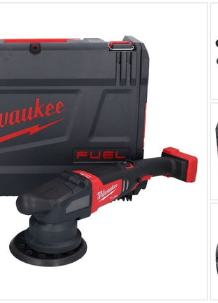 Polisseuse excentrique sur batterie Milwaukee M18 FROP21-301X 18 V 150 mm brushless + 1x batterie 3,0 Ah + boîtier HD - sans chargeur