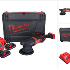 Pulidora excéntrica a batería Milwaukee M18 FROP21-302X 18 V 150 mm sin escobillas + 2x baterías 3.0 Ah + cargador + caja HD