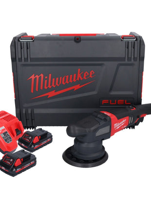 Pulidora excéntrica a batería Milwaukee M18 FROP21-302X 18 V 150 mm sin escobillas + 2x baterías 3.0 Ah + cargador + caja HD