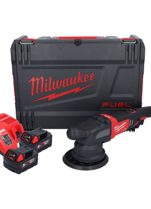 Milwaukee M18 FROP21-502X Akumulatorowa polerka mimośrodowa 18 V 150 mm ( 4933478837 ) Bezszczotkowa + 2x akumulator 5,0 Ah + ładowarka + pudełko HD