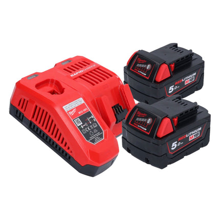 Pulidora excéntrica a batería Milwaukee M18 FROP21-502X 18 V 150 mm (4933478837) sin escobillas + 2x batería 5,0 Ah + cargador + caja HD