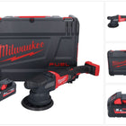 Pulidora excéntrica a batería Milwaukee M18 FROP21-551X 18 V 150 mm sin escobillas + 1x batería 5,5 Ah + caja HD - sin cargador