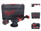 Pulidora excéntrica a batería Milwaukee M18 FROP21-551X 18 V 150 mm sin escobillas + 1x batería 5,5 Ah + caja HD - sin cargador