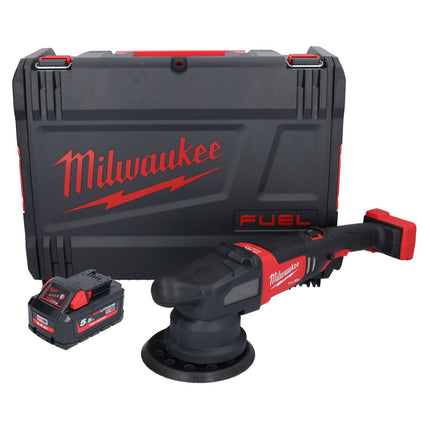Pulidora excéntrica a batería Milwaukee M18 FROP21-551X 18 V 150 mm sin escobillas + 1x batería 5,5 Ah + caja HD - sin cargador