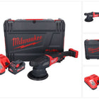 Pulidora excéntrica a batería Milwaukee M18 FROP21-551X 18 V 150 mm sin escobillas + 1x batería 5,5 Ah + cargador + caja HD