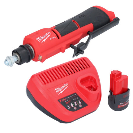 Milwaukee M12 FTB-251 Rascador de neumáticos sin cable 12 V 7/16" Hex Sin escobillas + 1x batería recargable 2,5 Ah + cargador