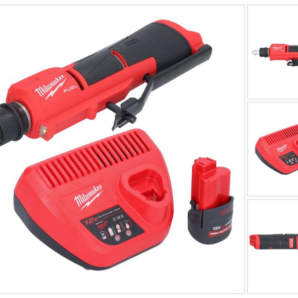 Milwaukee M12 FTB-251 Rascador de neumáticos sin cable 12 V 7/16" Hex Sin escobillas + 1x batería recargable 2,5 Ah + cargador