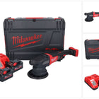 Pulidora excéntrica a batería Milwaukee M18 FROP21-802X 18 V 150 mm sin escobillas + 2x baterías 8,0 Ah + cargador + caja HD