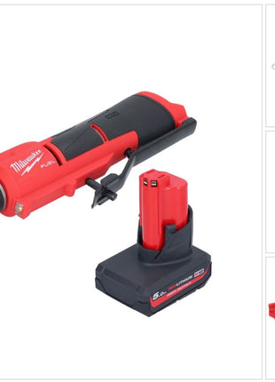 Milwaukee M12 FTB-501 akumulatorowa frezarka do opon 12 V 7/16" Hex bezszczotkowa + 1x akumulator 5,0 Ah - bez ładowarki